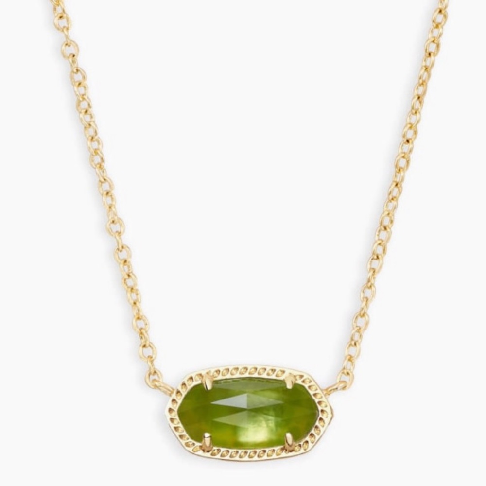 Kendra Scott Elisa Pendant Necklace In Peridot